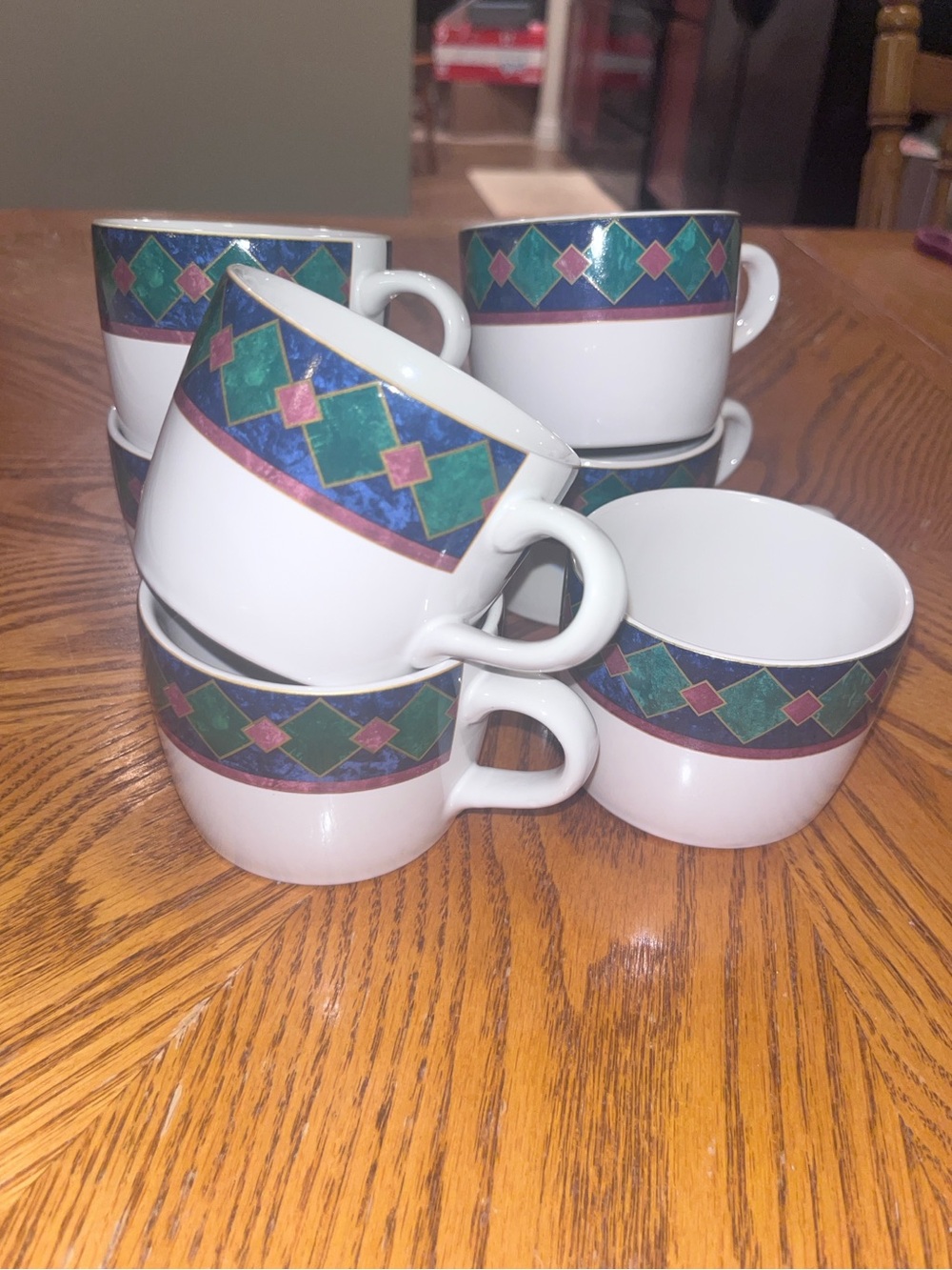 Pfaltgraff Amalfi Classic Set of 7 Coffee Tea Mugs Cup 8oz